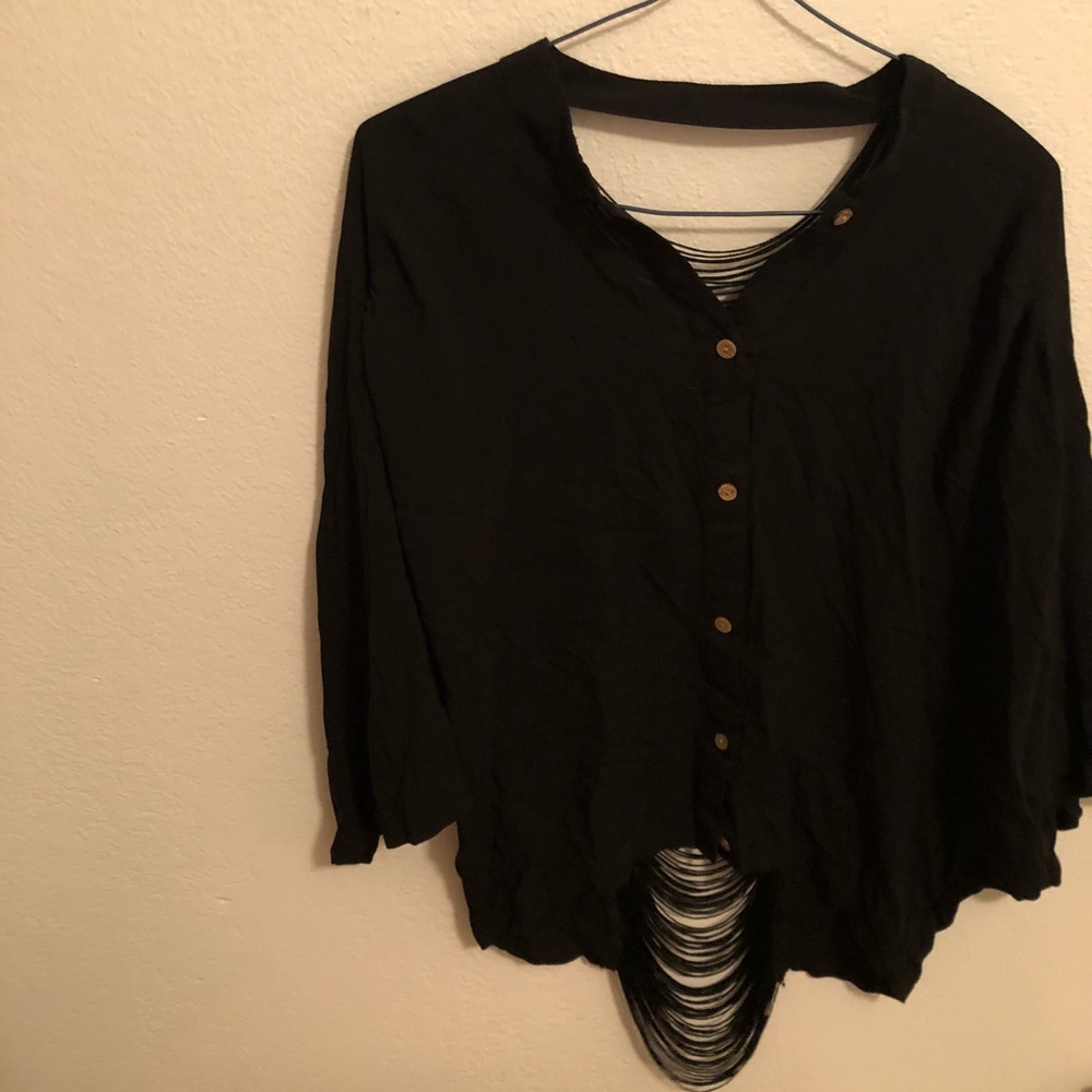Open back cute blouse